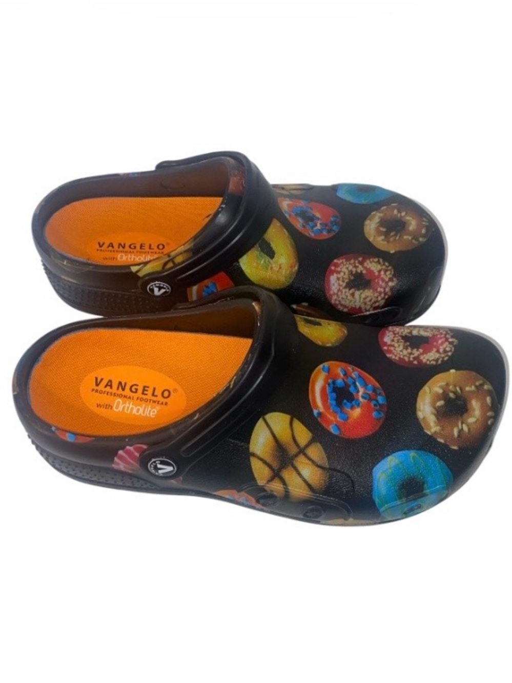 Vangelo Nurse Clogs. Size Men’s 9, Women’s 11. Donut Print. (Pre owned )